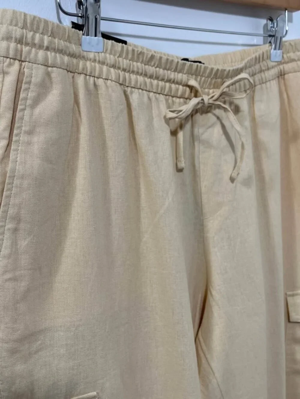 Banana Republic NWT Beige Pull On Lightweight Neutral Cargo Jogger Pant [sz Lp]
